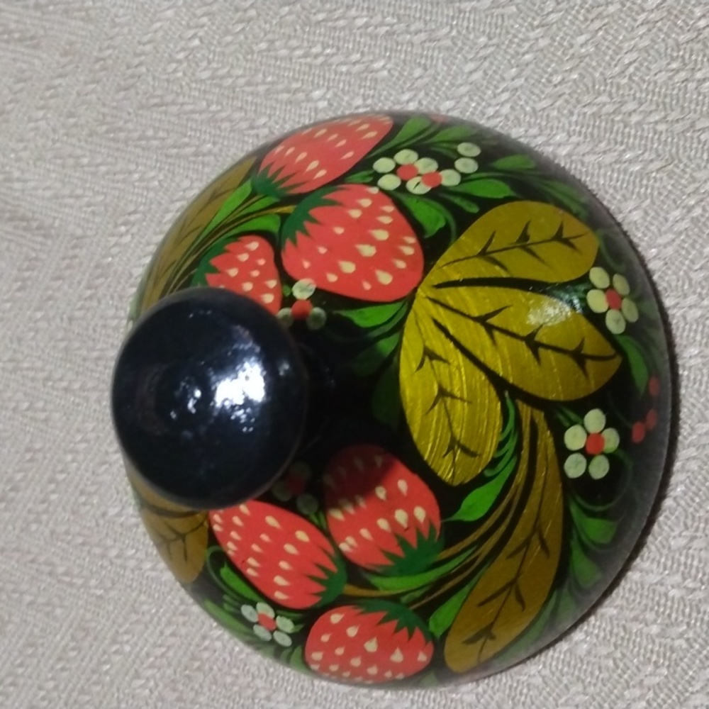 Hand Painted Lacquered Wooden Trinket Box - Picture 8 of 8